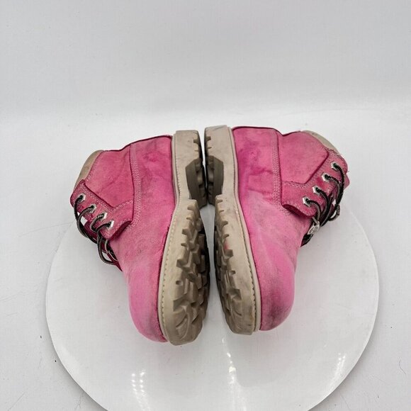 Timberland 22367 Nelli Women Size 7.5M Pink Nubuck Waterproof 4 Eye Chukka Boot - Picture 7 of 12
